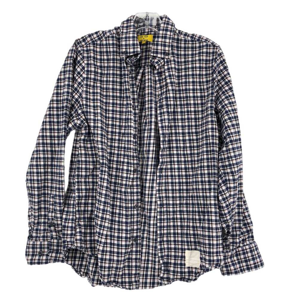 Five Four Blue & White Plaid Casual Button-Up | Perfect for Any Occasion
